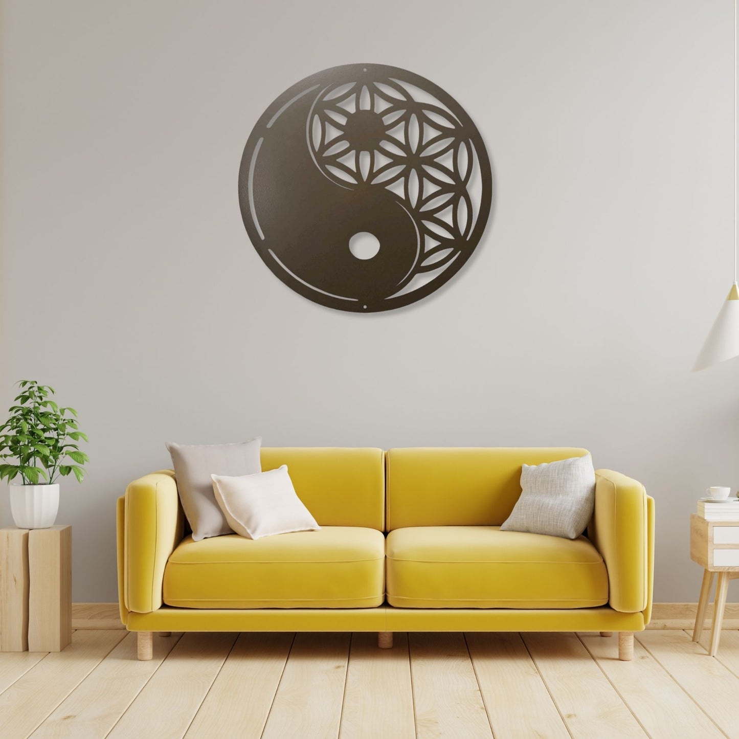 Yin Yang Metal Wall Art, Zen Metal Wall Decor, Modern Metal Sign, Spiritual Home Decor, Minimalist Living Room Art, Balance Harmony Gift