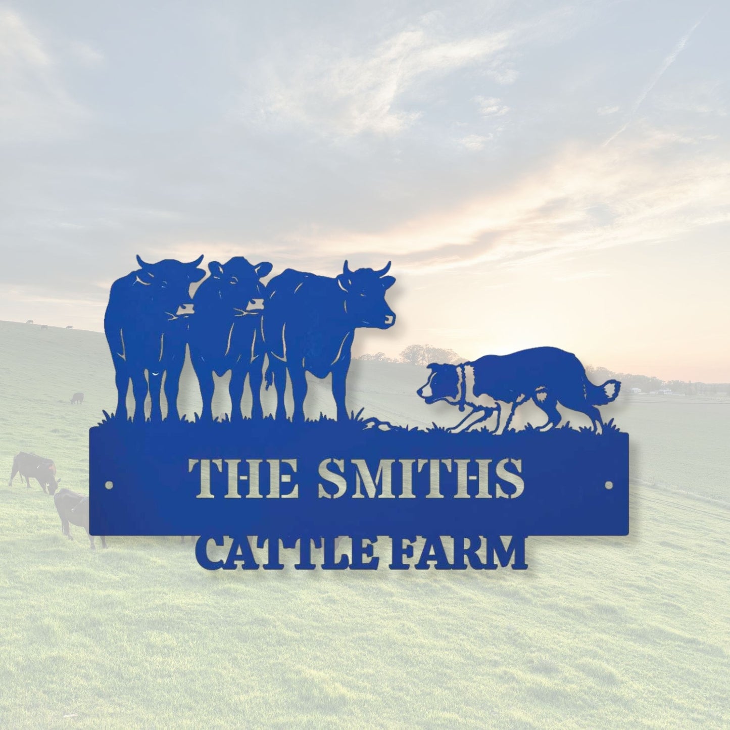 Custom Cattle Ranch Metal Sign, Personalized Farm Name Sign, Metal Ranch Gates Decor, Texas Longhorn Wall Art, Cowboy Gift, Est Year Sign