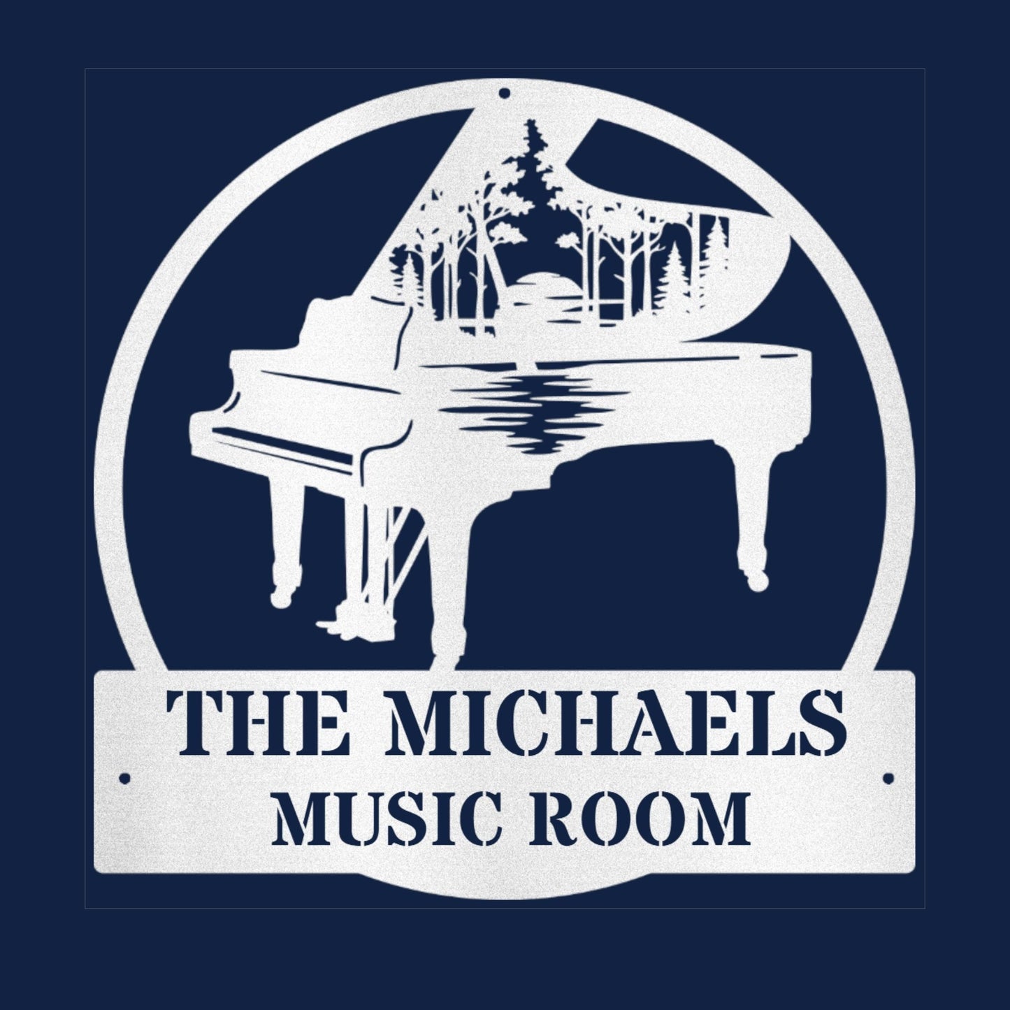 Personalized Music Room Metal Sign, Custom Music Room Decor, Music Lover Gift, Metal Wall Art, Musician Gift, Music Studio Sign