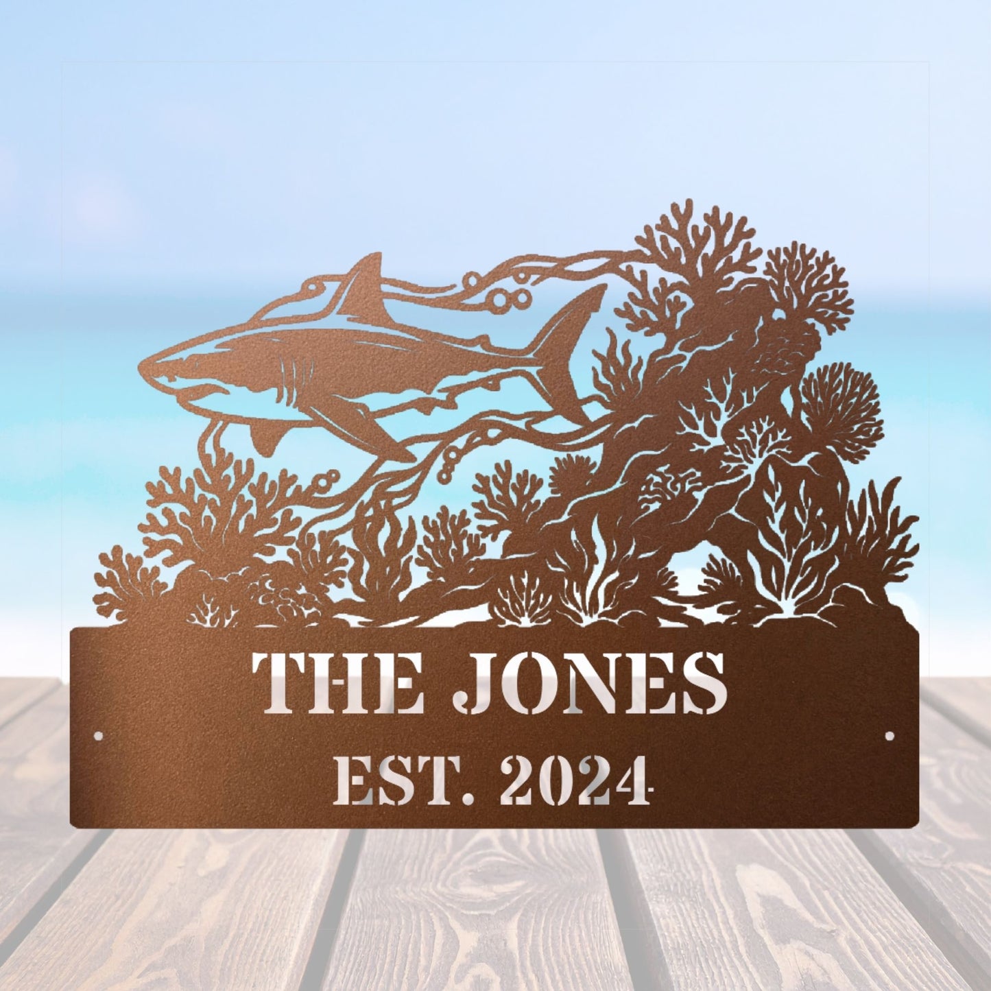 Custom Beach House Metal Sign, Personalized Coastal Decor, Beach House Wall Art, Nautical Metal Sign, Ocean Home Decor, Seaside Gift