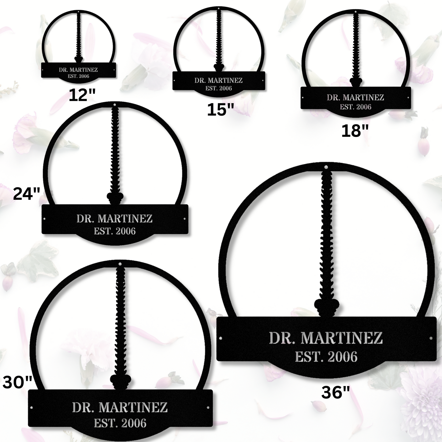 Customized Chiropractor Metal Sign, Chiropractic Metal Wall Sign, Dr. Office Wall Art Gift, Last Name Est Metal Plaque, Personalized Gift