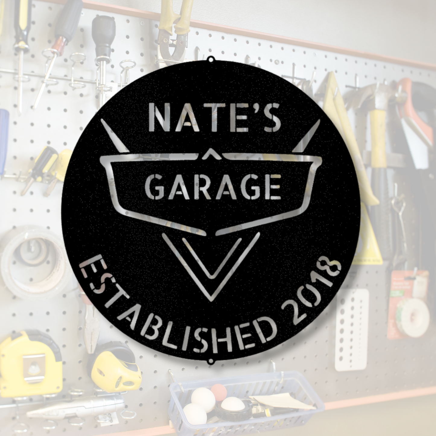 Personalized Garage Sign, Classic Car Metal Sign, Father's Day Gift, Automotive Decor, Vintage Car Enthusiast Gift, Retro Car Lover Gift