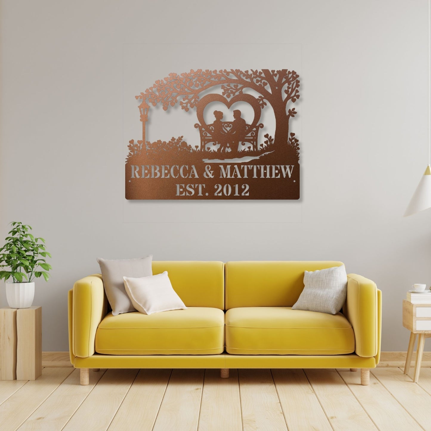 Personalized Couples Metal Sign, Custom Metal Wall Art, Anniversary Gift, Wedding Gift, Mr and Mrs Sign, Home Decor, Romantic Gift Idea