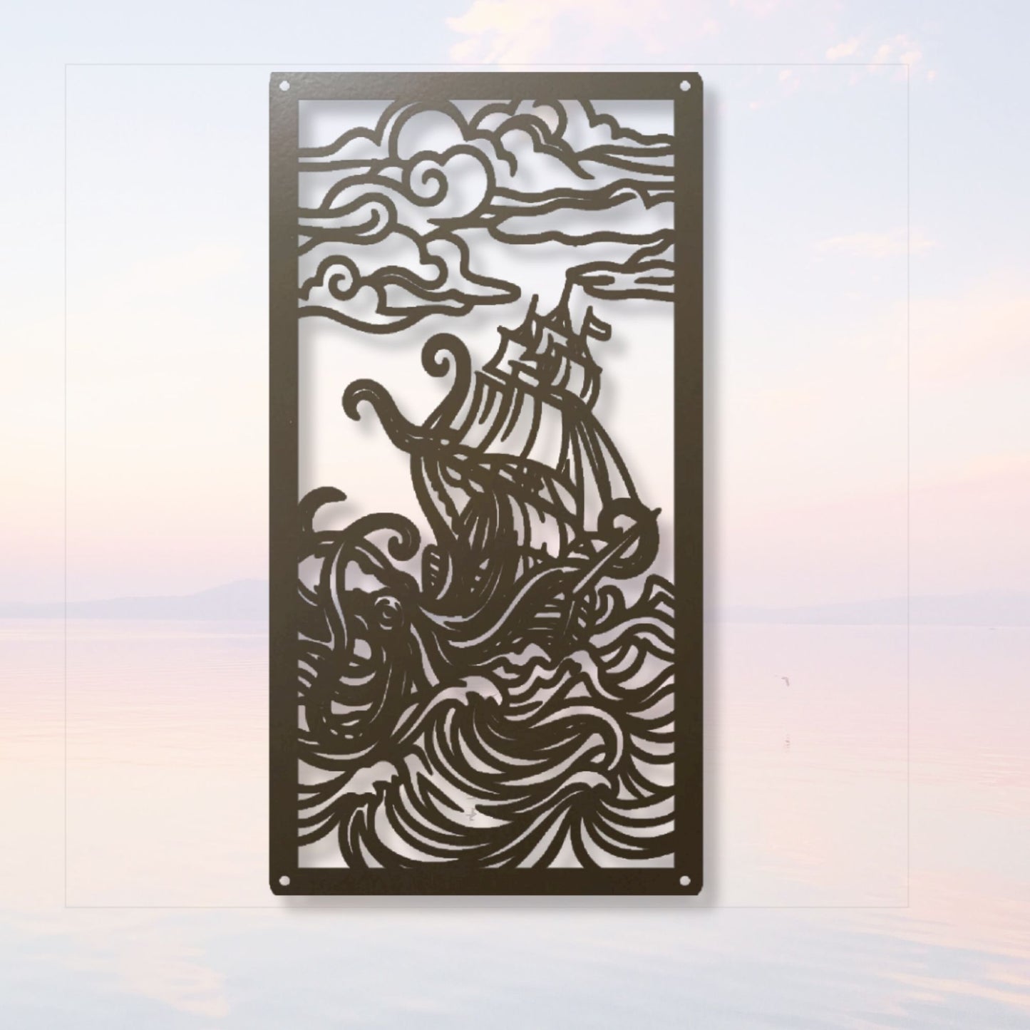 Sea Creature Metal Wall Art, Ocean Wall Decor, Nautical Wall Art, Marine Life Art, Coastal Decor, Beach House Wall Art, Metal Sea Animal