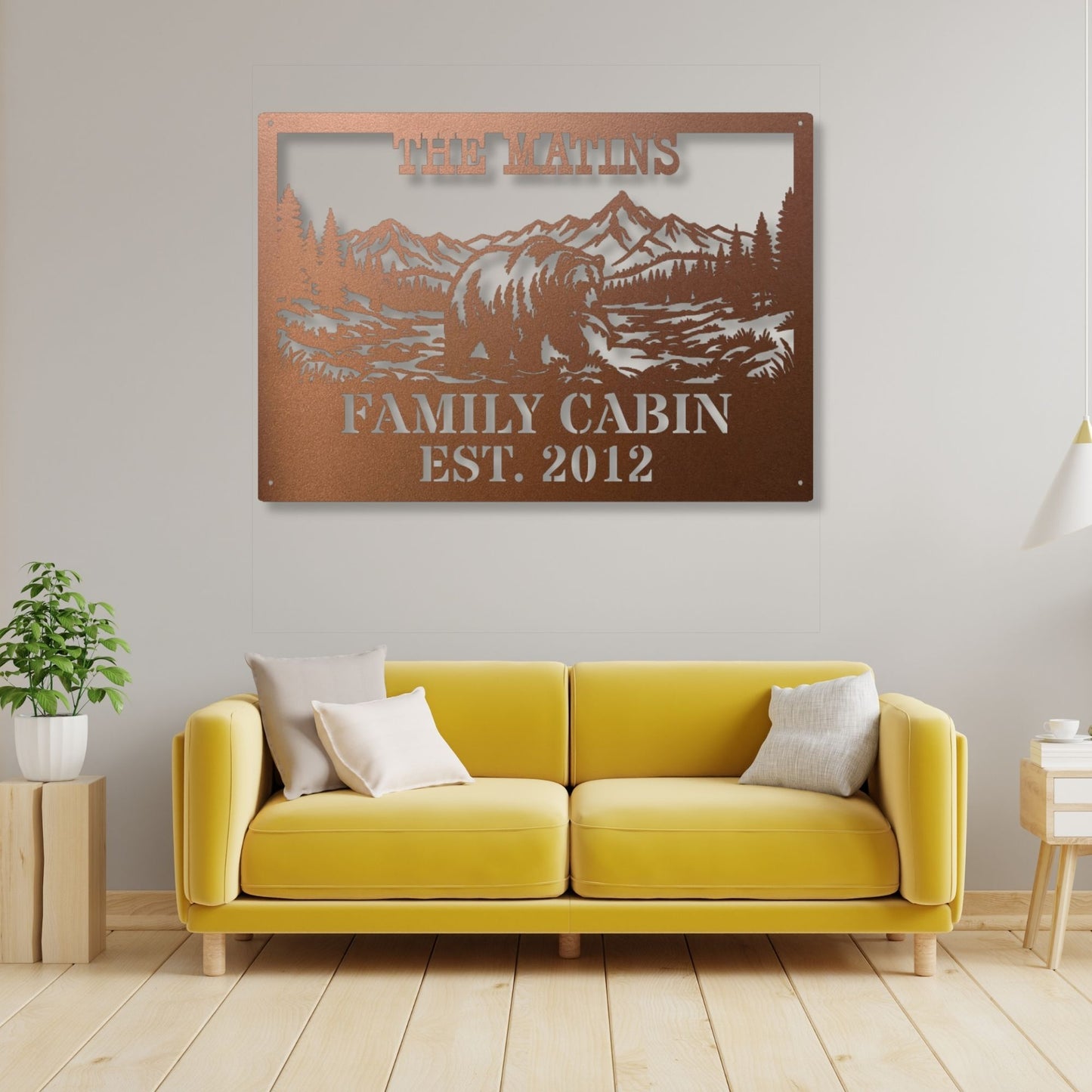 Custom Cabin Wildlife Metal Decor, Rustic Metal Wall Art, Lodge Decor, Hunting Cabin Gift, Nature Metal Sign, Farmhouse Wall Decor