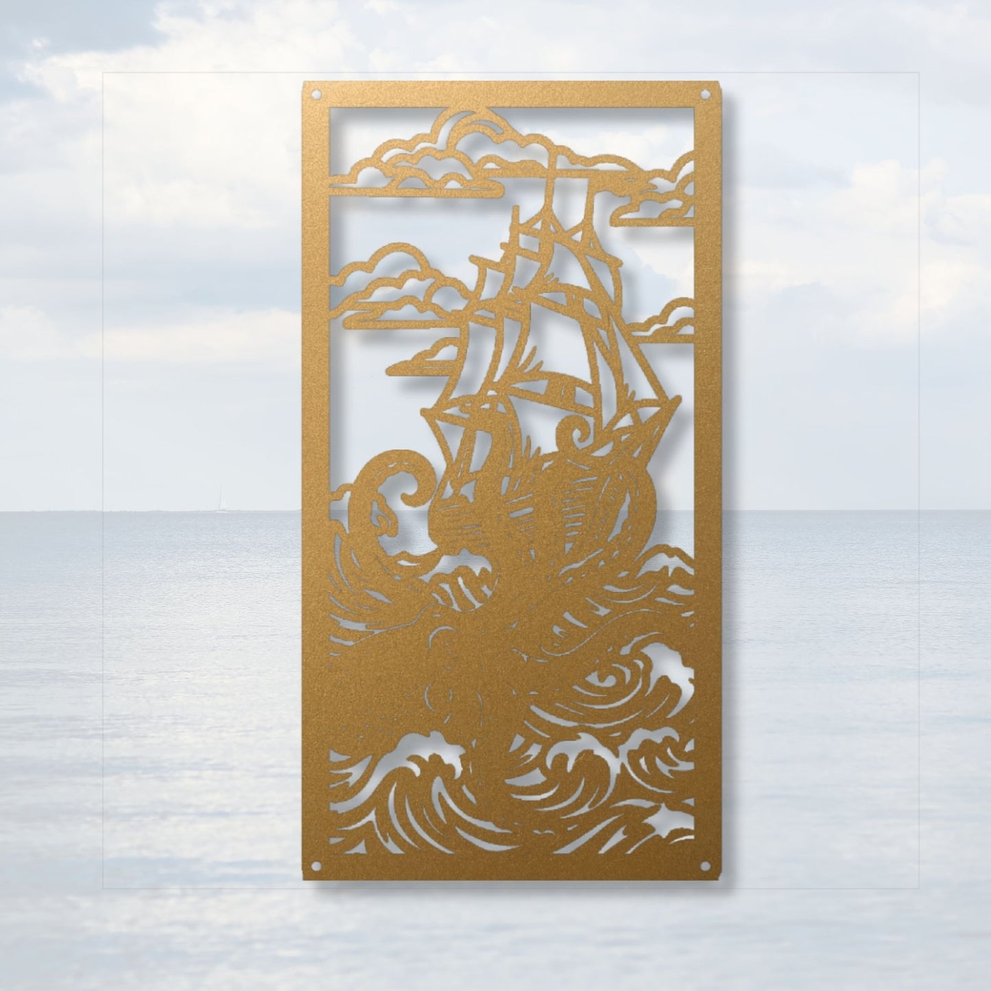 Metal Octopus Wall Art, Nautical Kraken Decor, Ocean Wall Art, Sea Creature Metal Art, Coastal Beach House Decor, Marine Life Gift