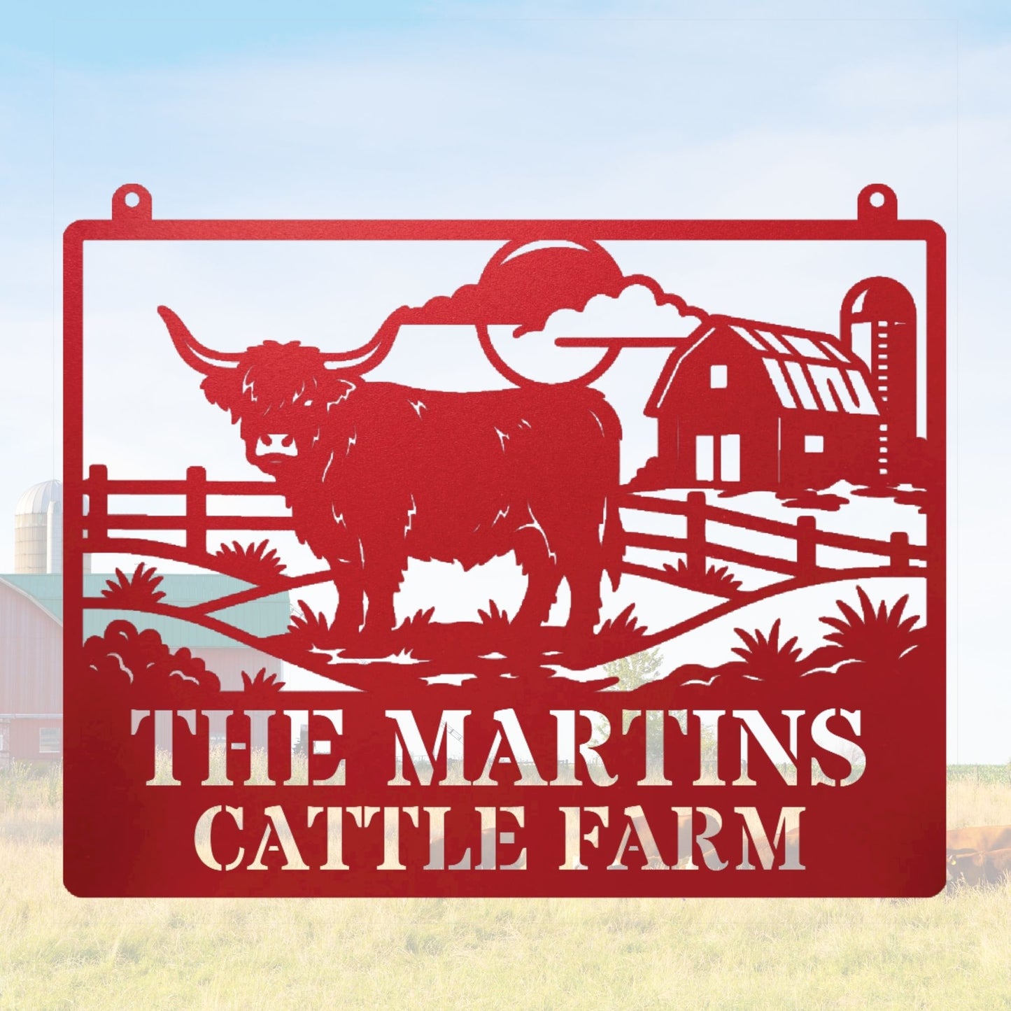 Custom Name Metal Farm Sign, Personalized Farm Decor, Ranch Sign, Farmhouse Gift, Rustic Metal Sign, Barn Entrance Sign, Homestead Decor