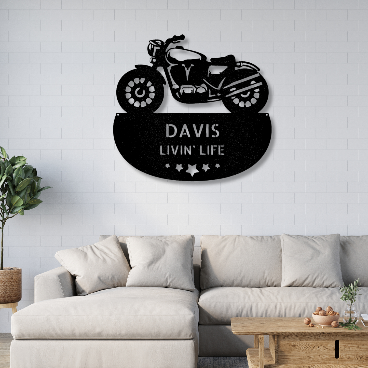 Custom Motorcycle Garage Sign, Personalized Motorcycle Name Decor, Garage Wall Art , Birthday Gift For Biker Dad.