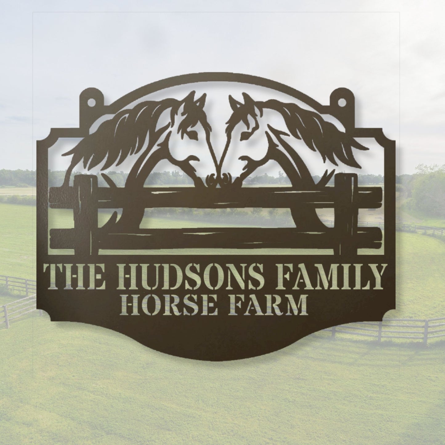 Personalized Horse Ranch Metal Sign, Custom Horse Sign, Farm Decor, Equestrian Gift, Stable Sign, Ranch Wall Art, Horse Lover Gift