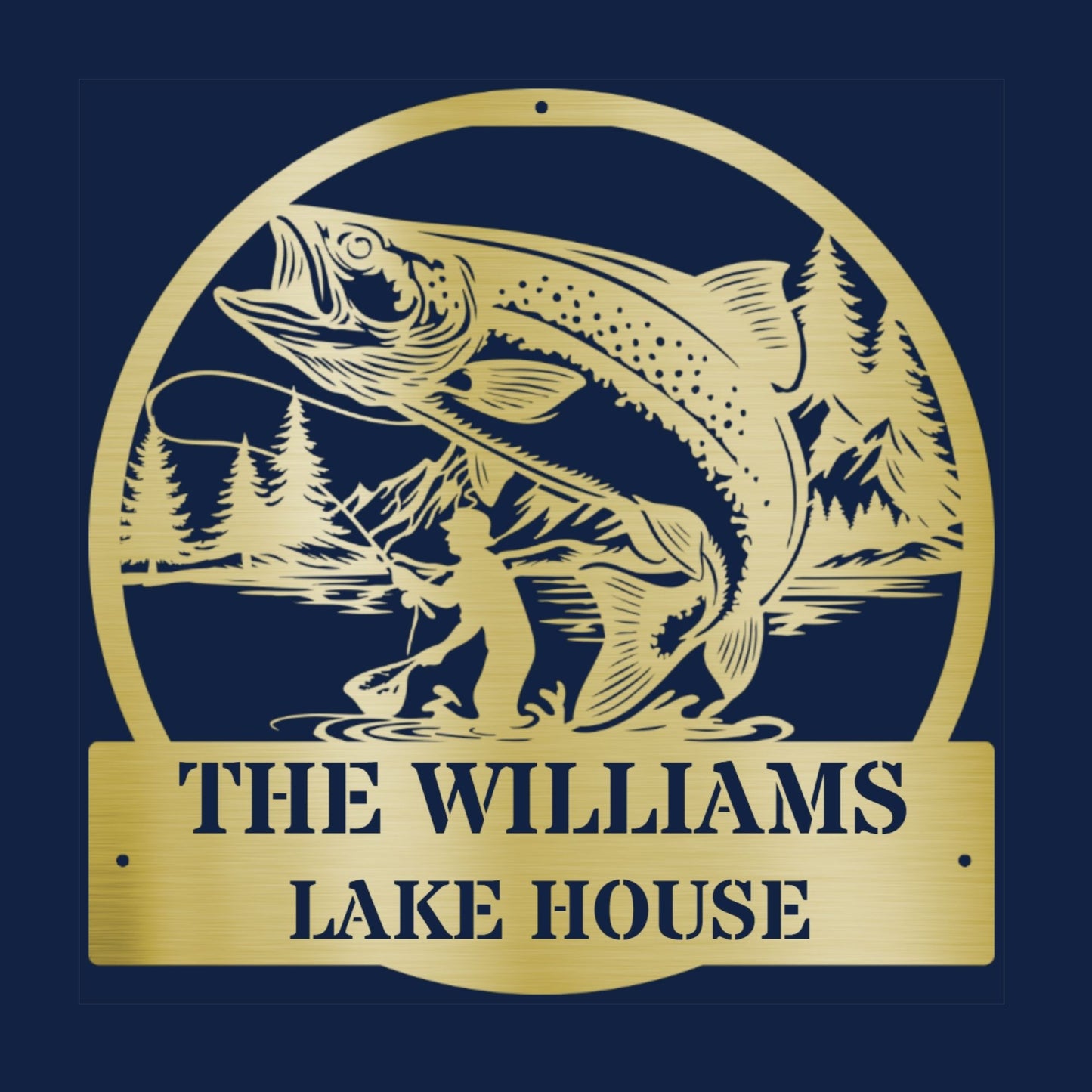 Personalized Lake House Metal Sign, Custom Lake Sign, Lake House Decor, Lakeside Gift, Lake Life Sign, Outdoor Metal Wall Art