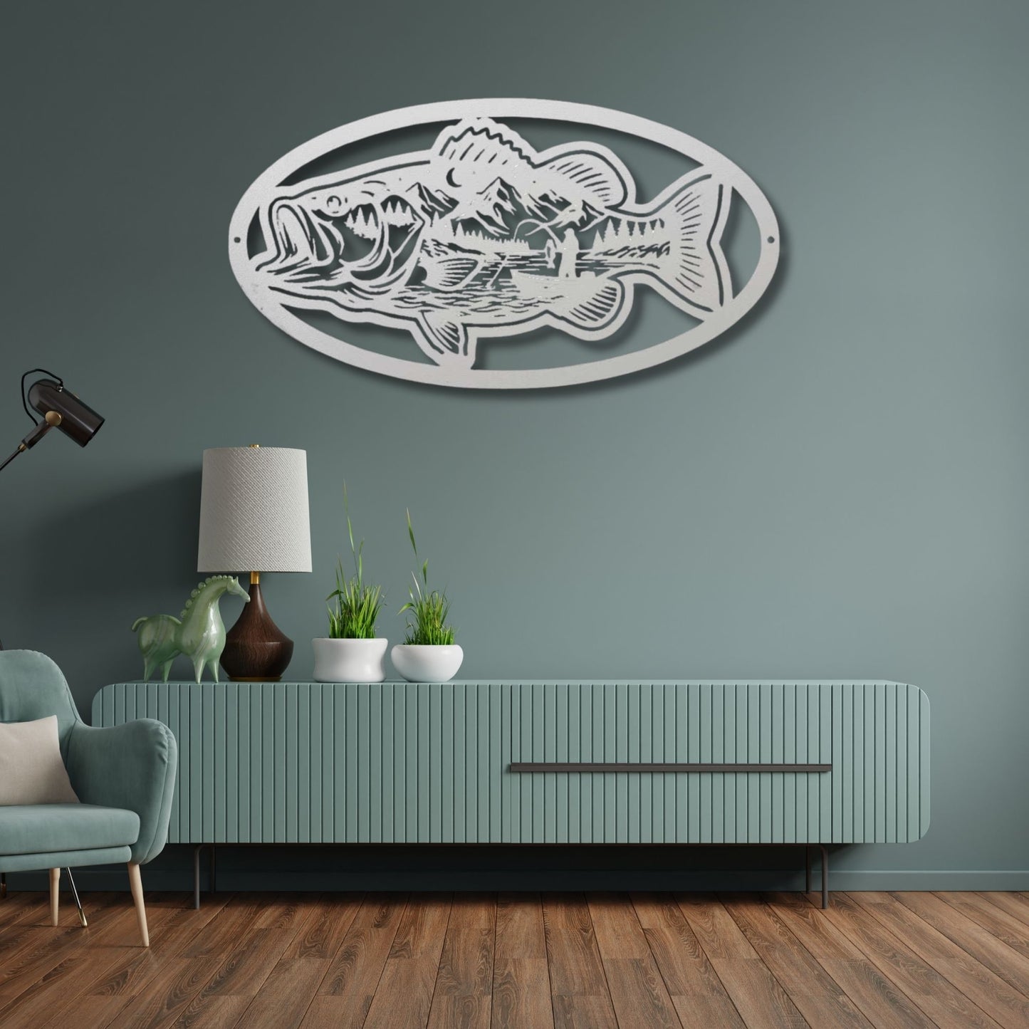 Fishing Cabin Decor, Metal Lake Sign, Lake House Wall Decor, Fisherman Gift, Rustic Outdoor Art, Personalized River House Metal Decor