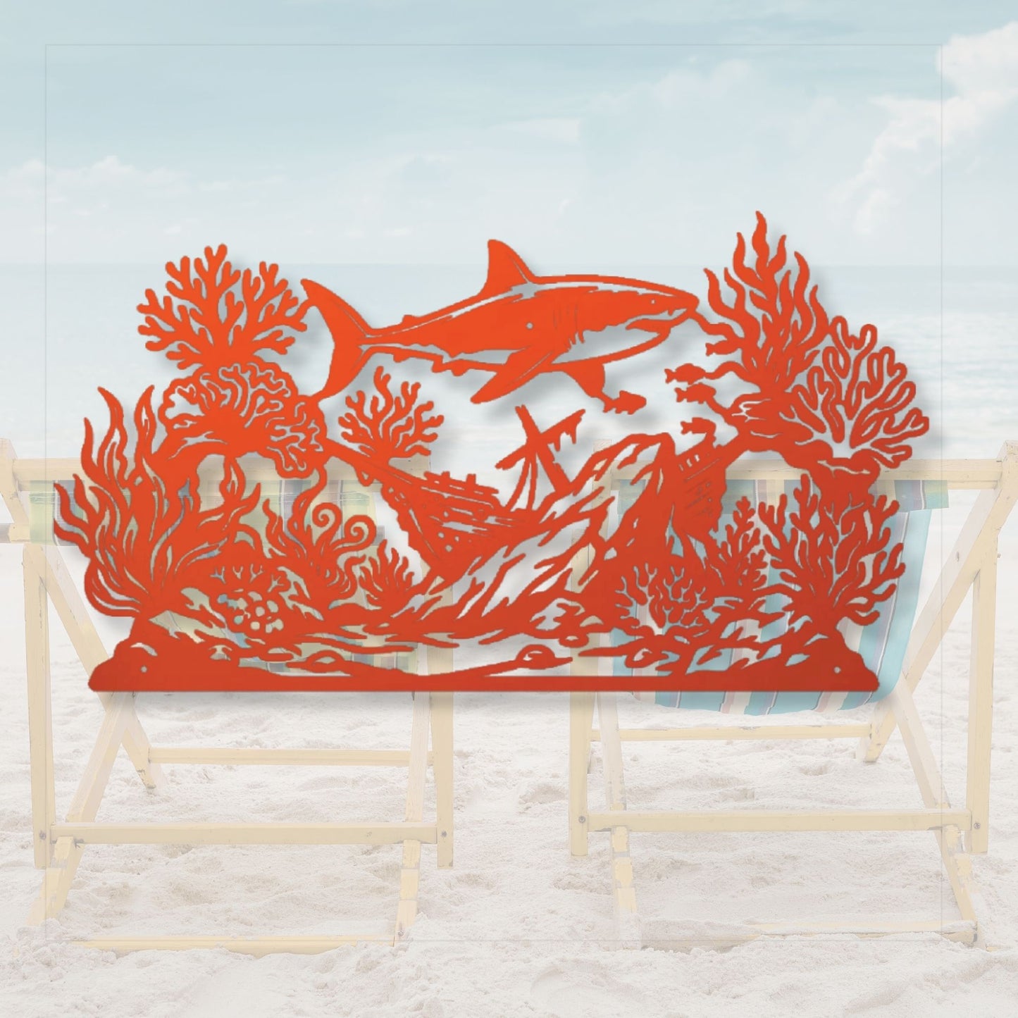 Underwater Reef Metal Sign, Ocean Metal Wall Art, Coral Reef Decor, Beach House Sign, Nautical Coastal Decor, Marine Life Wall Hanging