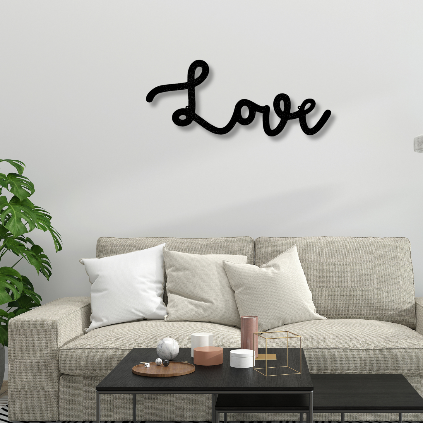 Love Script Metal Sign, Love Word Wall Art, Housewarming Gift, Wedding Gift, Script Wall Decor, Wife Christmas Gift Bedroom Livingroom Decor