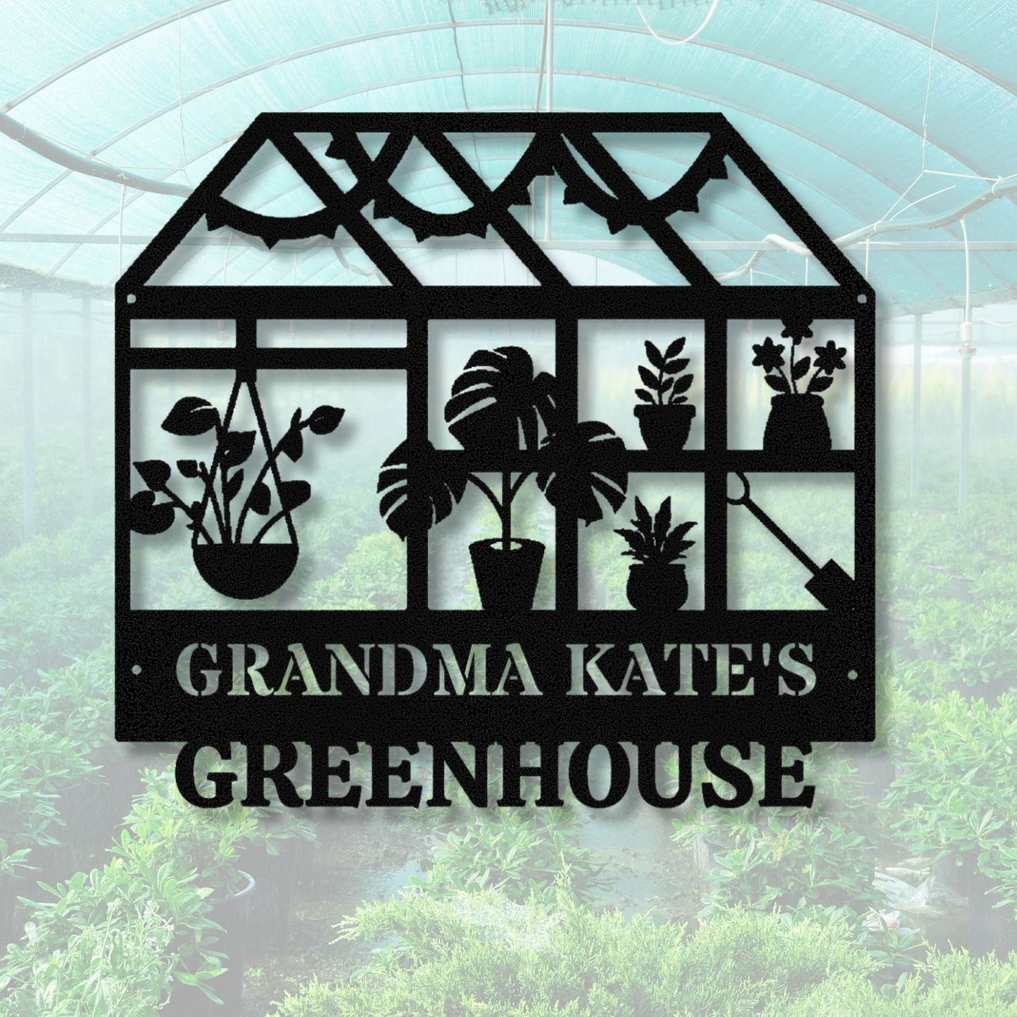 Personalized Greenhouse Garden Metal Sign, Garden Decor, Outdoor Garden Sign, Grandma Nana's Gift, Garden Lover Gift