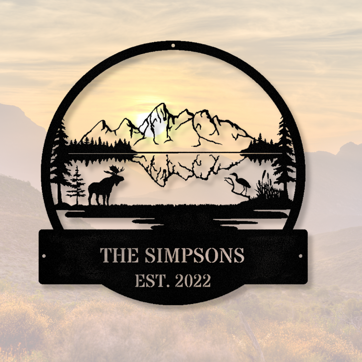 Customized Farm Metal Sign, Farmhouse Gift, Mountain House Sign, Family Name Sign, Lake house Metal Sign, Christmas Gift for Husband