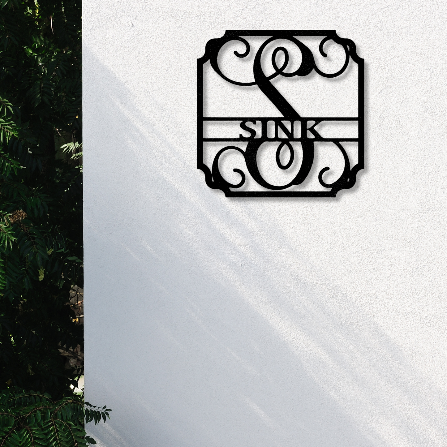 Personalized Classic Family Name Metal Sign, Name Initial Metal Sign, Wedding Gift, Last Name Metal Sign