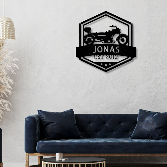 King Of The Road Monogram, Metal Steel Sign, Outdoor Decor, Road Trip Decor, Personalized Sign Gift, Home Wall Art for Car Enthusiast