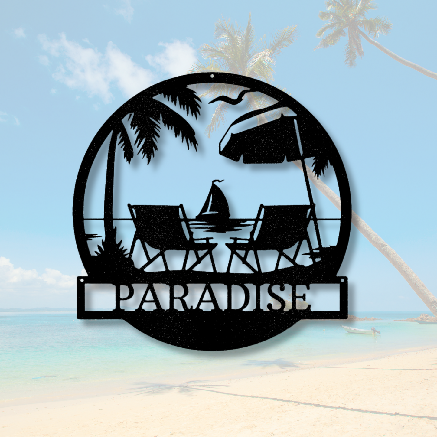 Personalized Beach Metal Sign, Summer House Welcome Sign, Custom Name Wall Art, Family Name Sign, Lake House Outdoor Sign, Nautical Decor