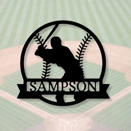 Custom On Deck Baseball Wall Sign, KidsRoom Wall Decor, Personalized Baseball Wall Metal Sign, Birthday Gift For Baseball Lover