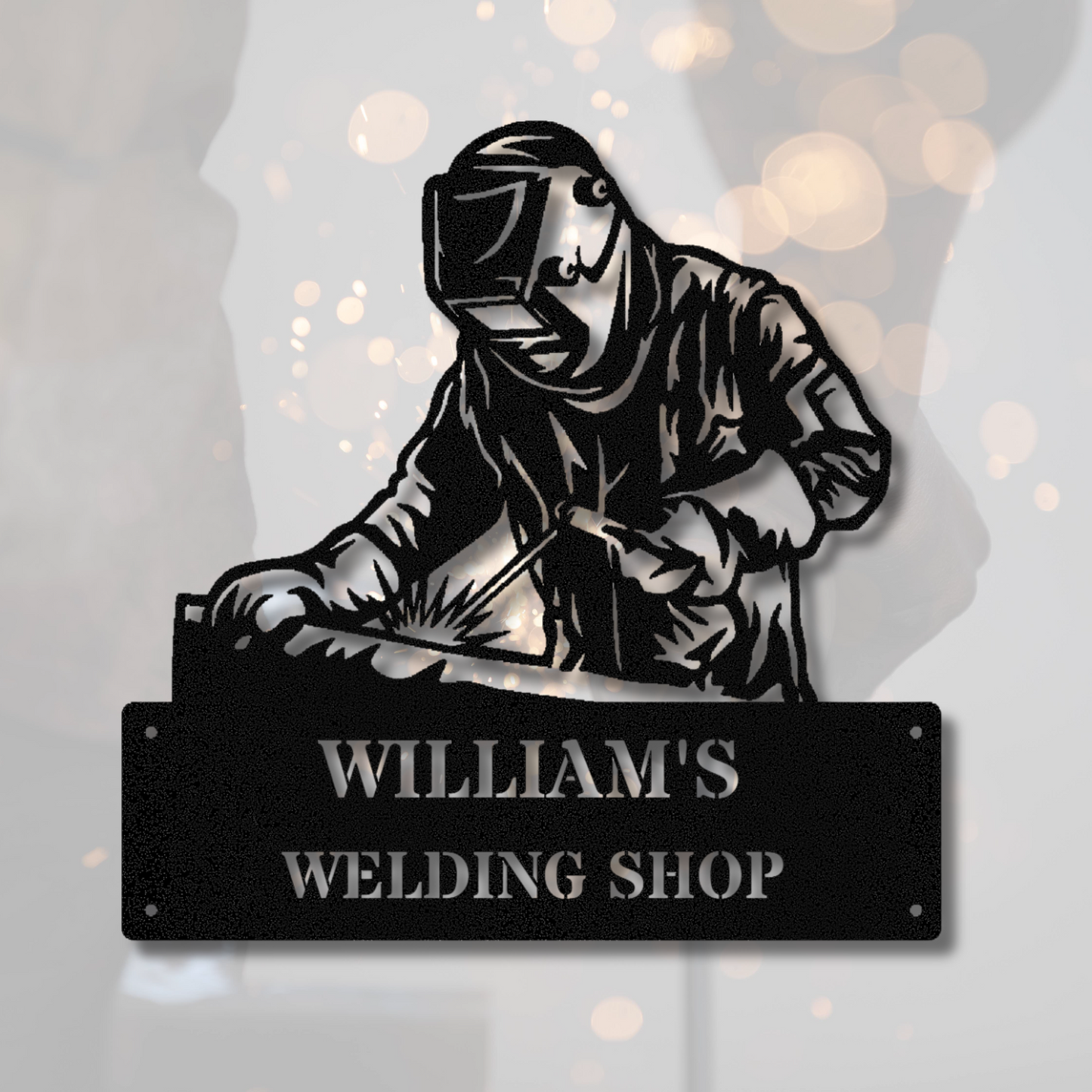 Custom Welding Metal Sign, Personalized Welder Wall Art, Steel Welding Sign, Workshop Decor, Gift for Welders, Industrial Art