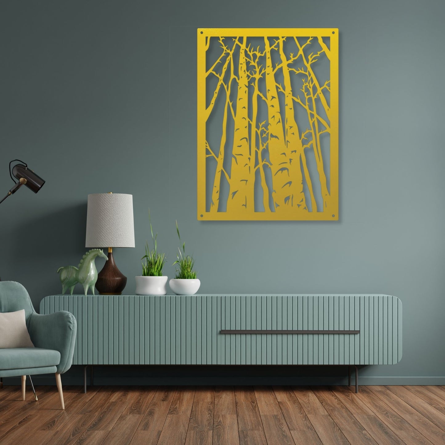 Birch Tree Wall Art Decor, Nature Wall Art, Forest Artwork, Woodland Decor, Rustic Wall Art, Tree Print, Botanical Art, Living Room Decor