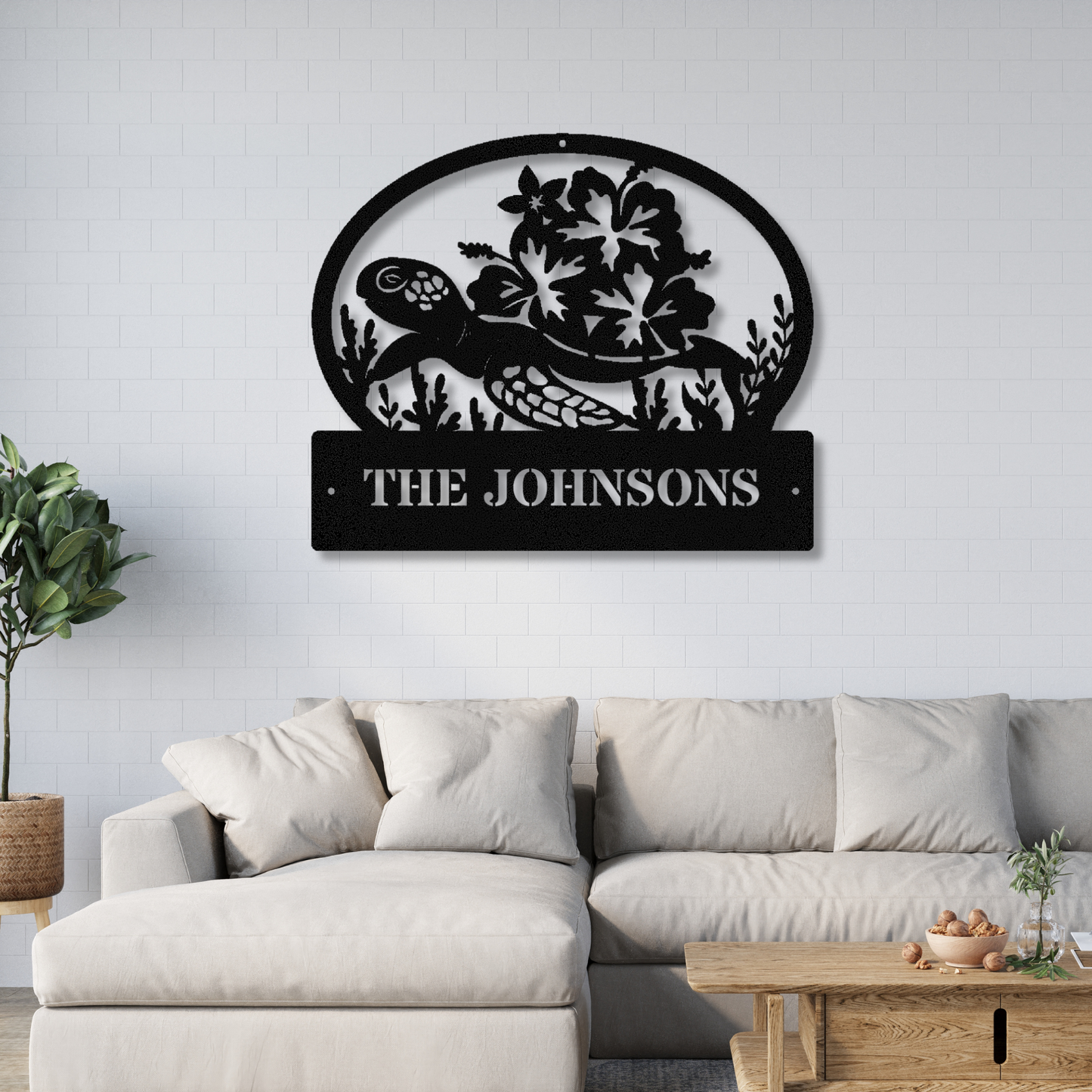 Customized Turtle Metal Wall Decor, Pool Metal Sign, Aloha Wall Art, Beach House Decor, Last Name  Family Name Wall Sign, Lake House Sign