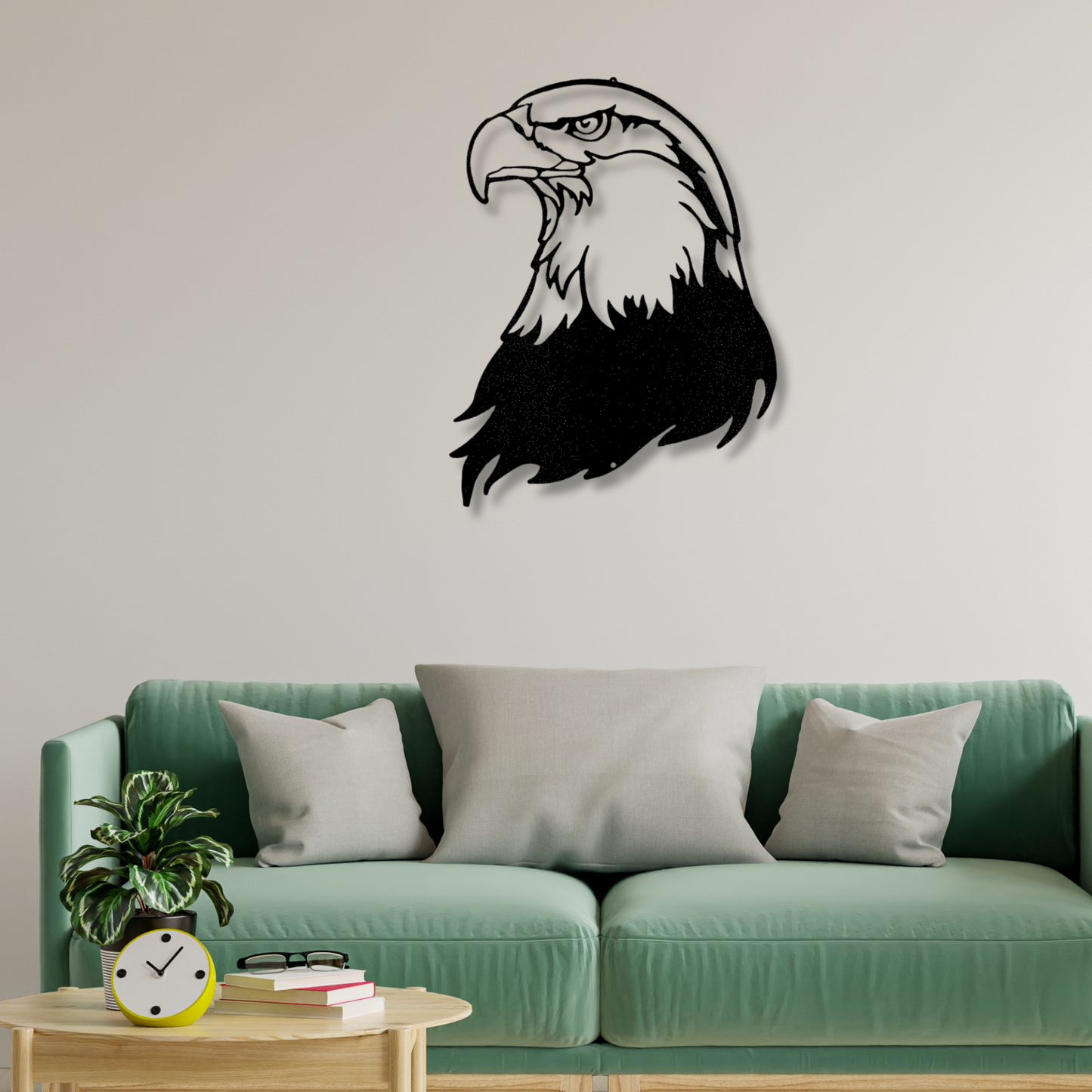 Bald Eagle Head Metal Sign, Housewarming Gift For Her, Birthday Gift For Patriotic Dad, Cabin Wall Hanging, Interior Wall Decor, Metal Wall Hanging, Son To Dad