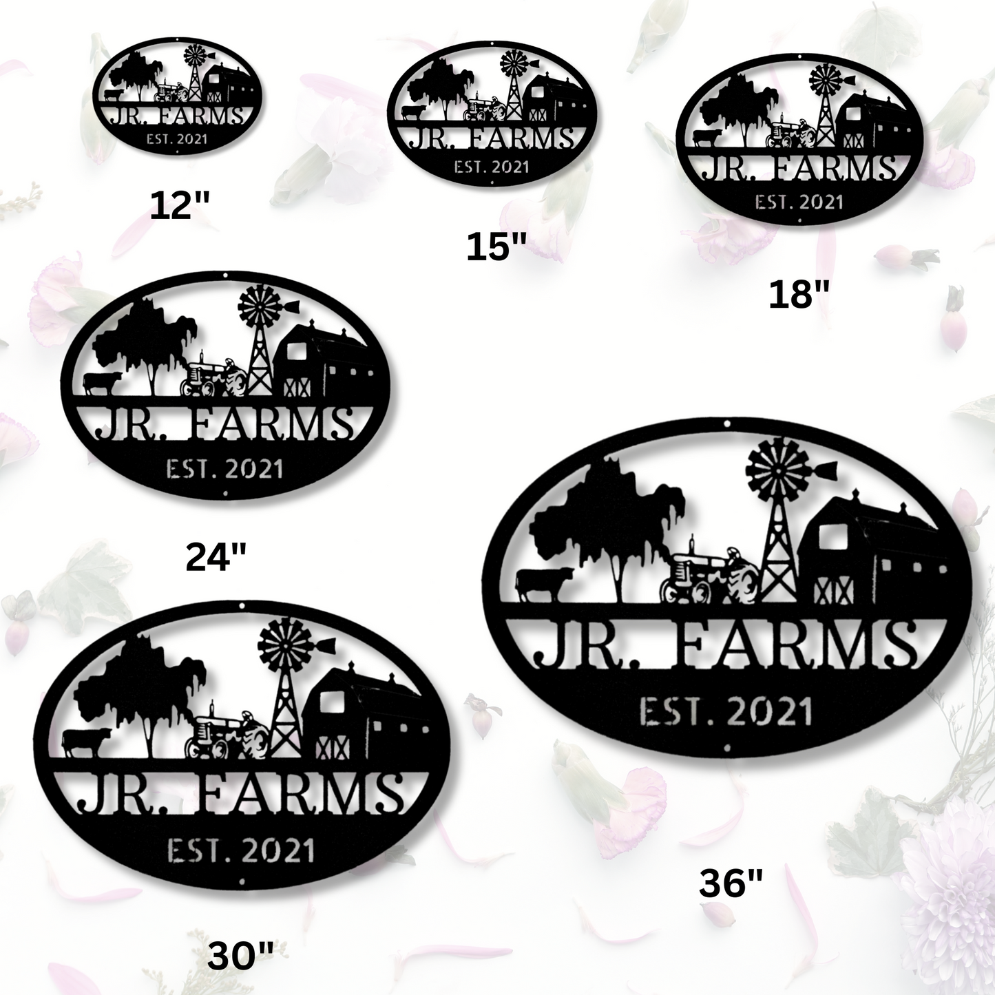 Personalized Farm Metal Sign, Farmhouse Wall Decor, Barn House Sign, Custom Family Name Sign, Personalized Farm Name Sign, Cattle Ranch Sign