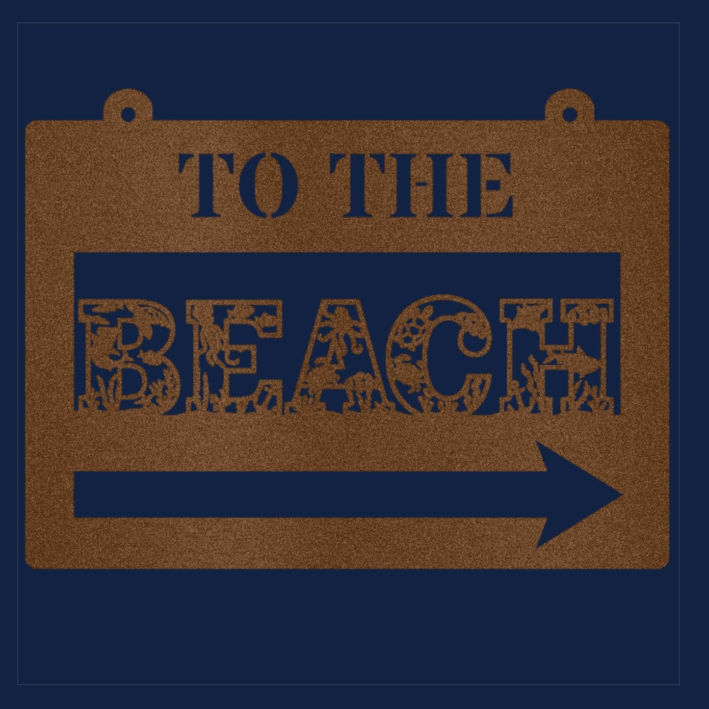 To the Beach Metal Sign, Beach House Decor, Coastal Wall Art, Beach Sign, Nautical Home Decor, Ocean Theme Sign, Seaside Wall Hanging