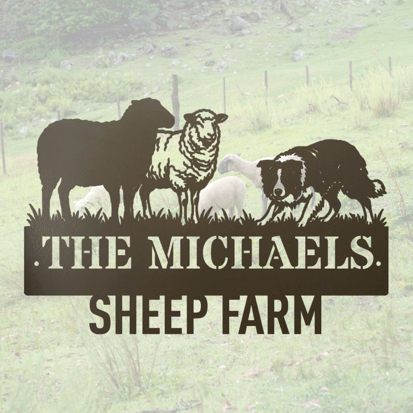 Personalized Sheep Farm Metal Sign, Custom Farm Sign, Farmhouse Decor, Rustic Metal Wall Art, Sheep Lover Gift, Agriculture Decor