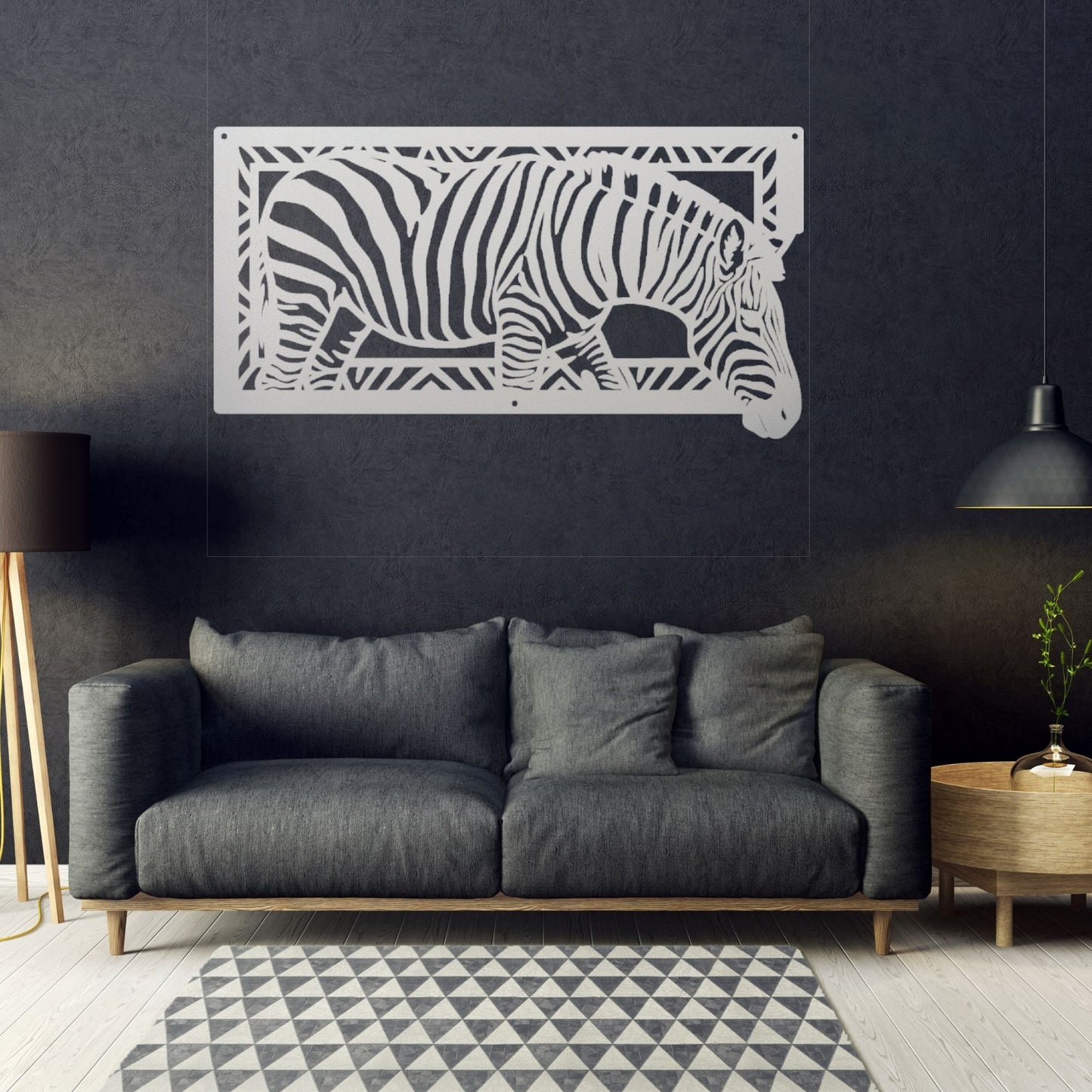 Abstract Zebra Metal Sign, Zebra Wall Art, Safari Decor, Animal Metal Wall Art, Modern Home Decor, African Wall Decor, Zebra Decoration
