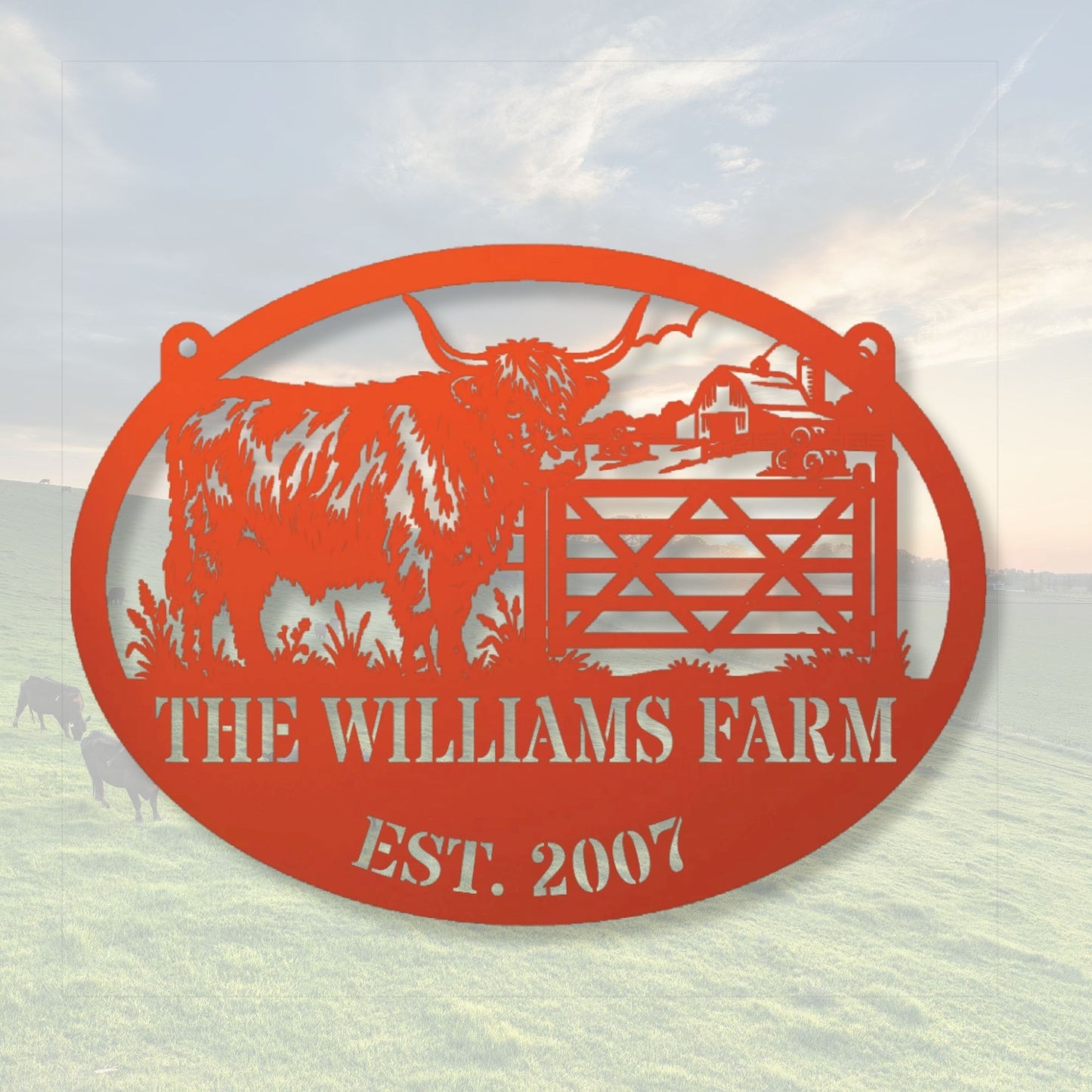 Personalized Cattle Ranch Sign, Custom Ranch Name Sign, Farm Sign, Western Ranch Decor, Cattle Farm Gift, Rustic Ranch House Wall Art