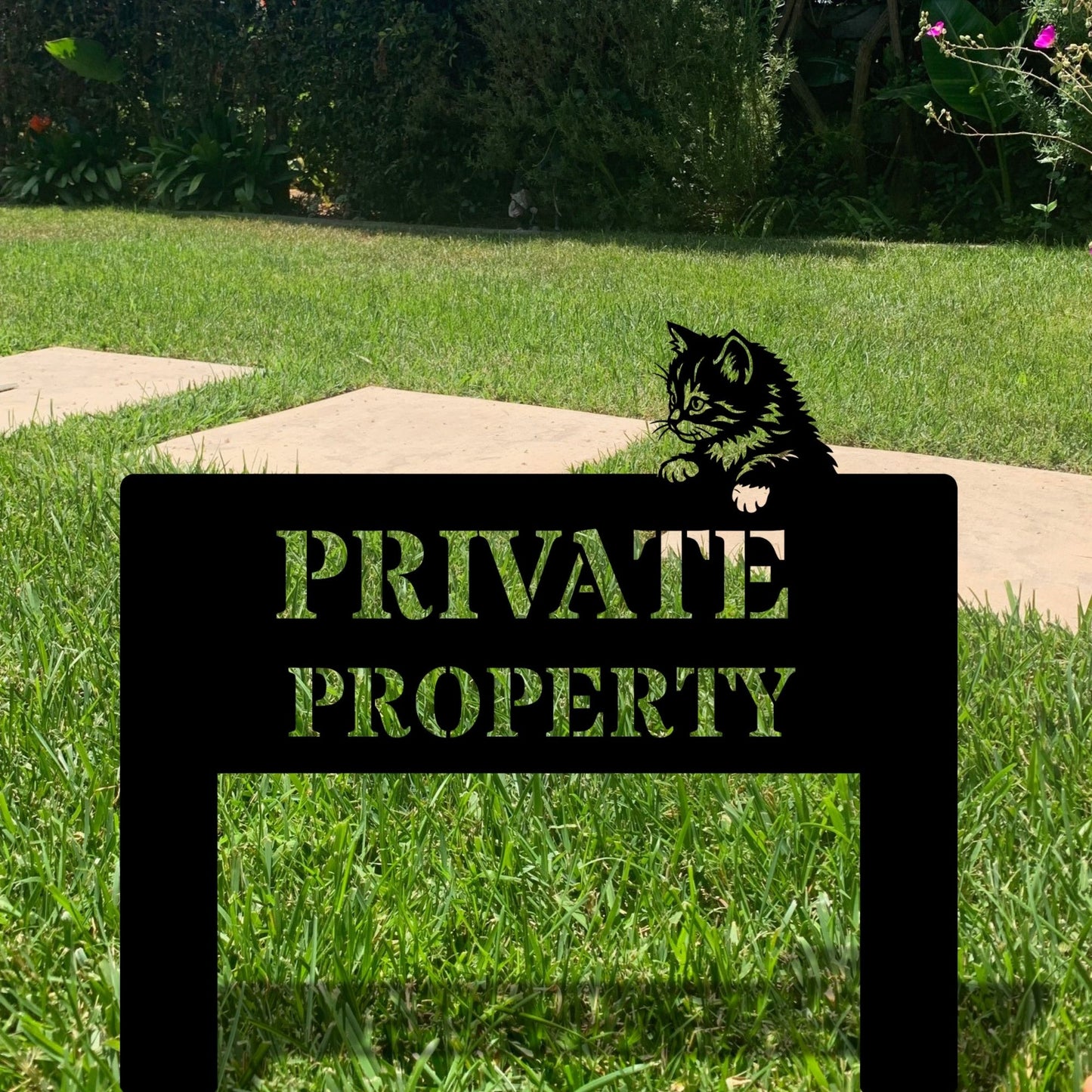 Personalized Metal Parking Sign with Stake | Custom Name Garage Sign | Man Cave Outdoor Metal Decor | Reserved Parking Metal Lawn Stake