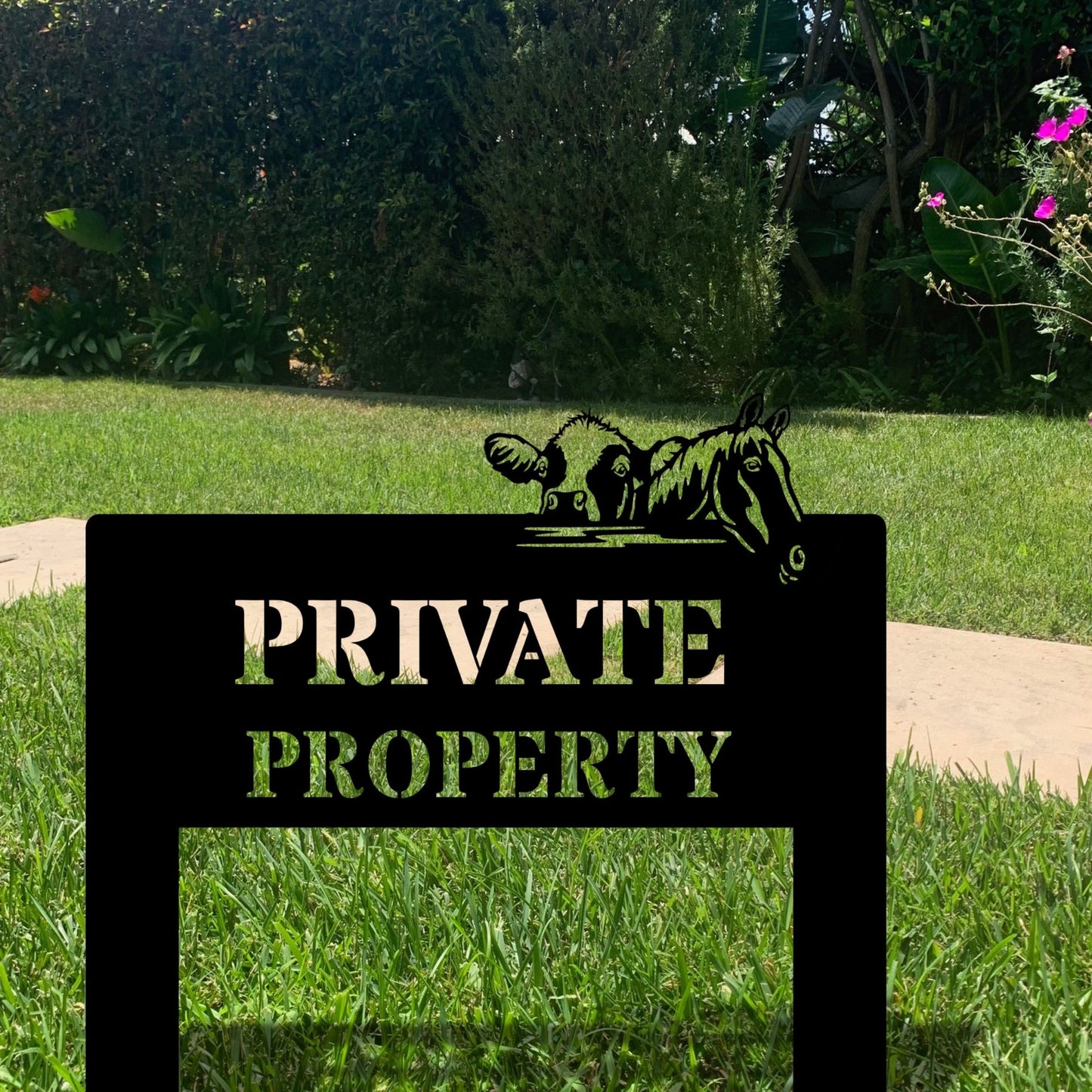 Custom Metal Parking Stake Sign | Personalized Property No Parking Sign | Custom Outdoor Metal Decor | Office Reserved Parking Metal Art