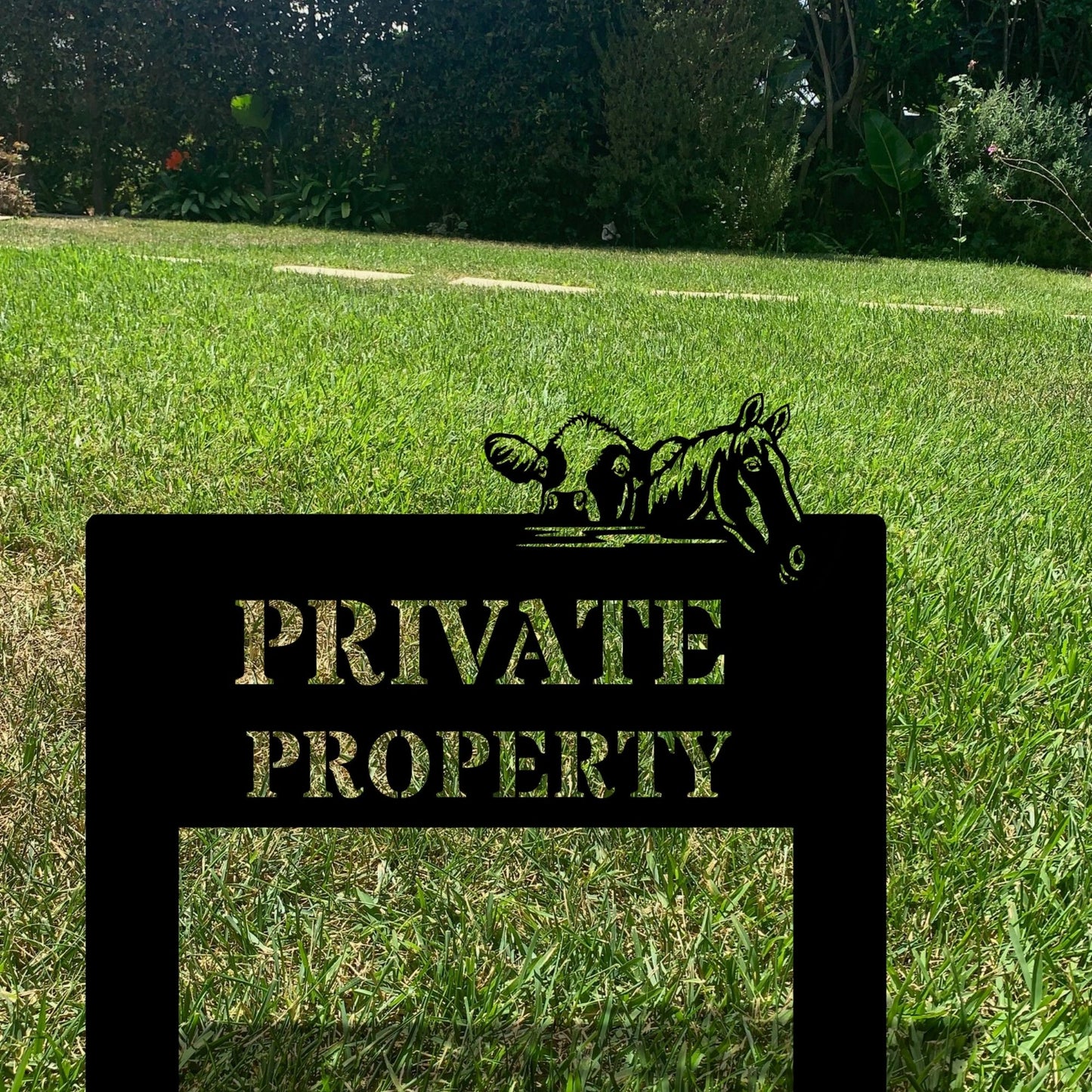 Custom Metal Parking Stake Sign | Personalized Property No Parking Sign | Custom Outdoor Metal Decor | Office Reserved Parking Metal Art