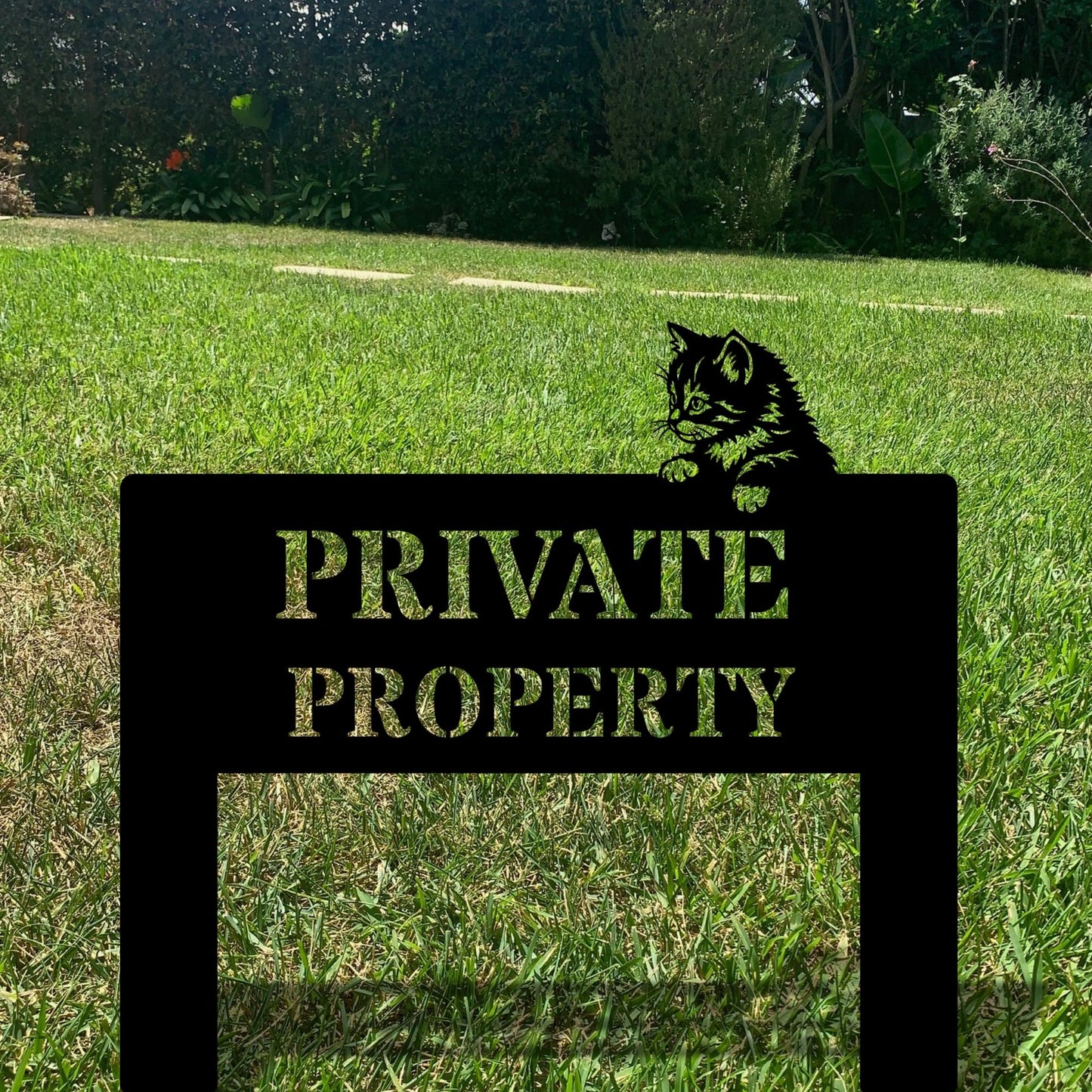 Personalized Metal Parking Sign with Stake | Custom Name Garage Sign | Man Cave Outdoor Metal Decor | Reserved Parking Metal Lawn Stake