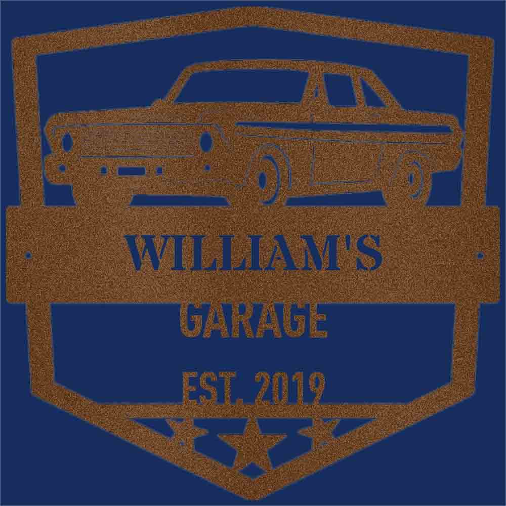 Personalized Garage Metal Sign, Vintage Car Metal Sign, Father's Day Gift, Auto Shop MEtal Sign, Mechanic Gift