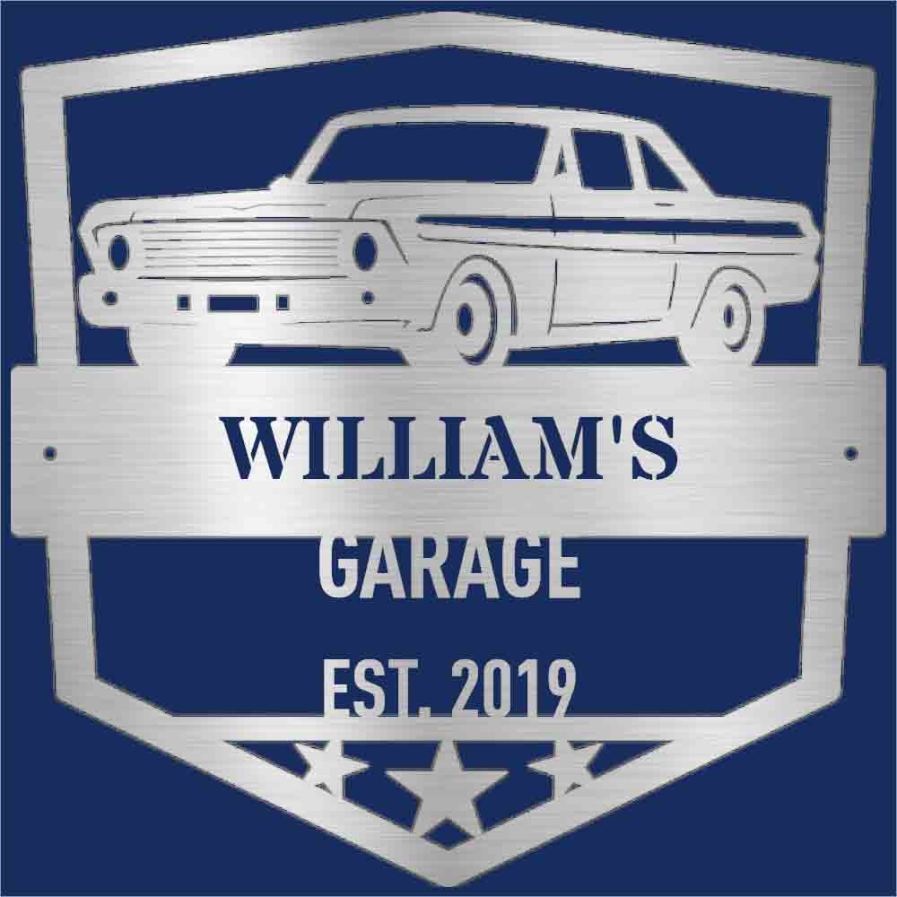 Personalized Garage Metal Sign, Vintage Car Metal Sign, Father's Day Gift, Auto Shop MEtal Sign, Mechanic Gift