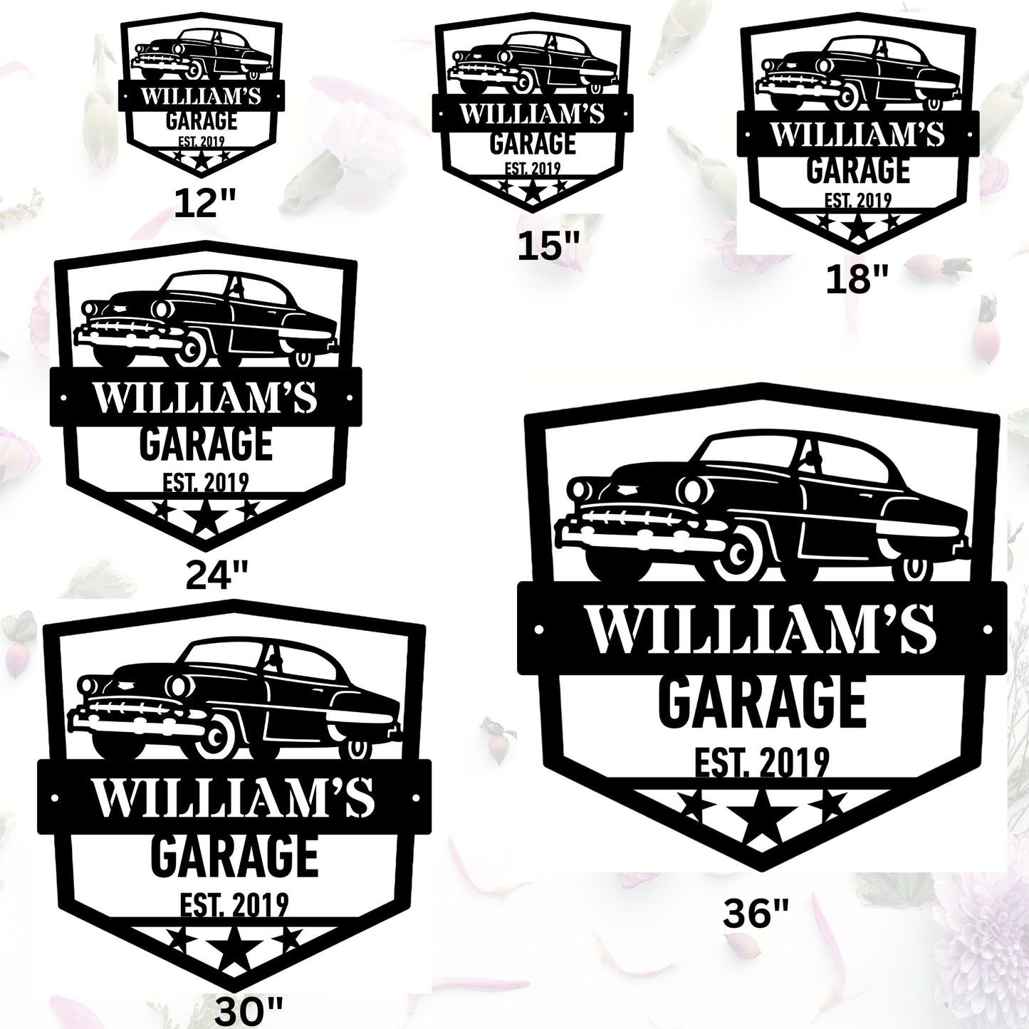 Personalized Garage Metal Sign, Vintage Car Metal Sign, Father's Day Gift, Auto Shop MEtal Sign, Mechanic Gift