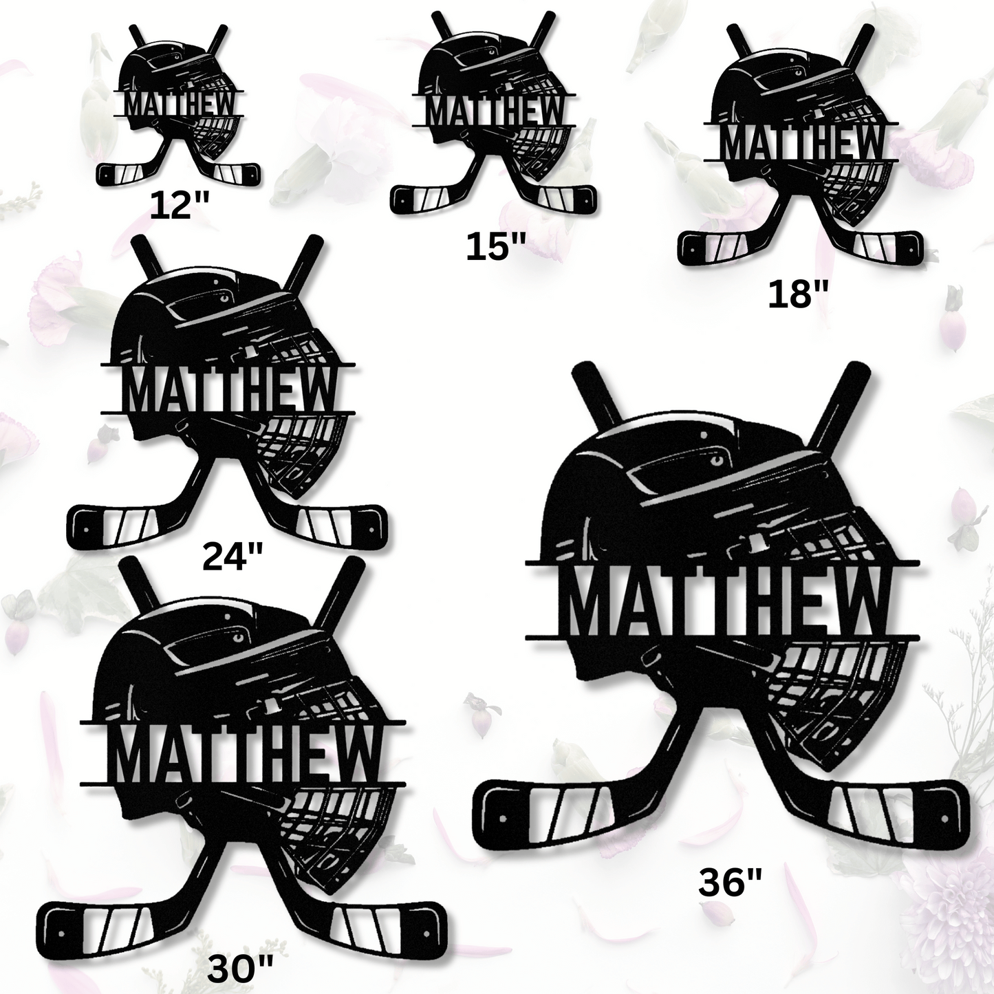 Custom Hockey Metal Sign, Personalized Hockey Decor, Sports Fan Art, NHL Fan Gift, Man Cave Sign, Ice Hockey Wall Art