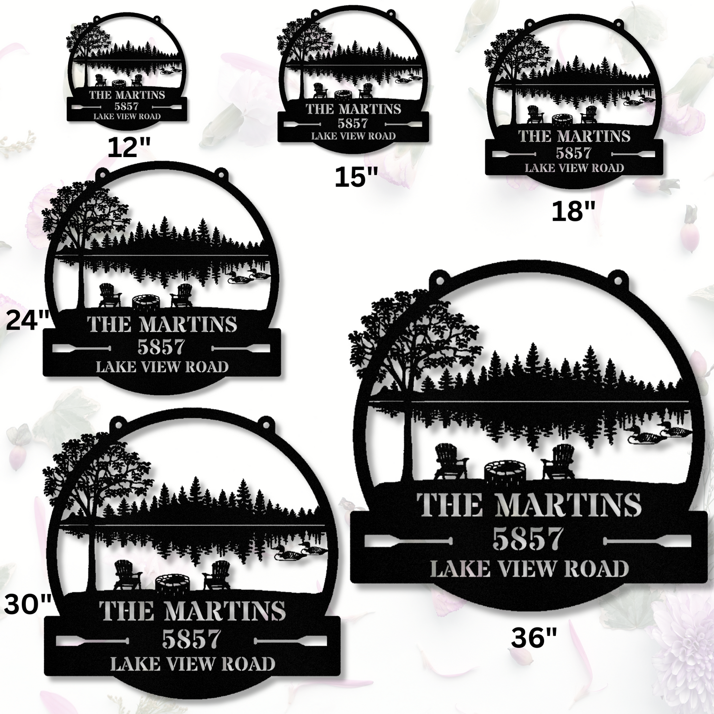 Customized Lake House Address Metal Sign, Loon Themed Sign, River House Sign, Hanging Metal Sign, Last Name Sign, Housewarming Gift