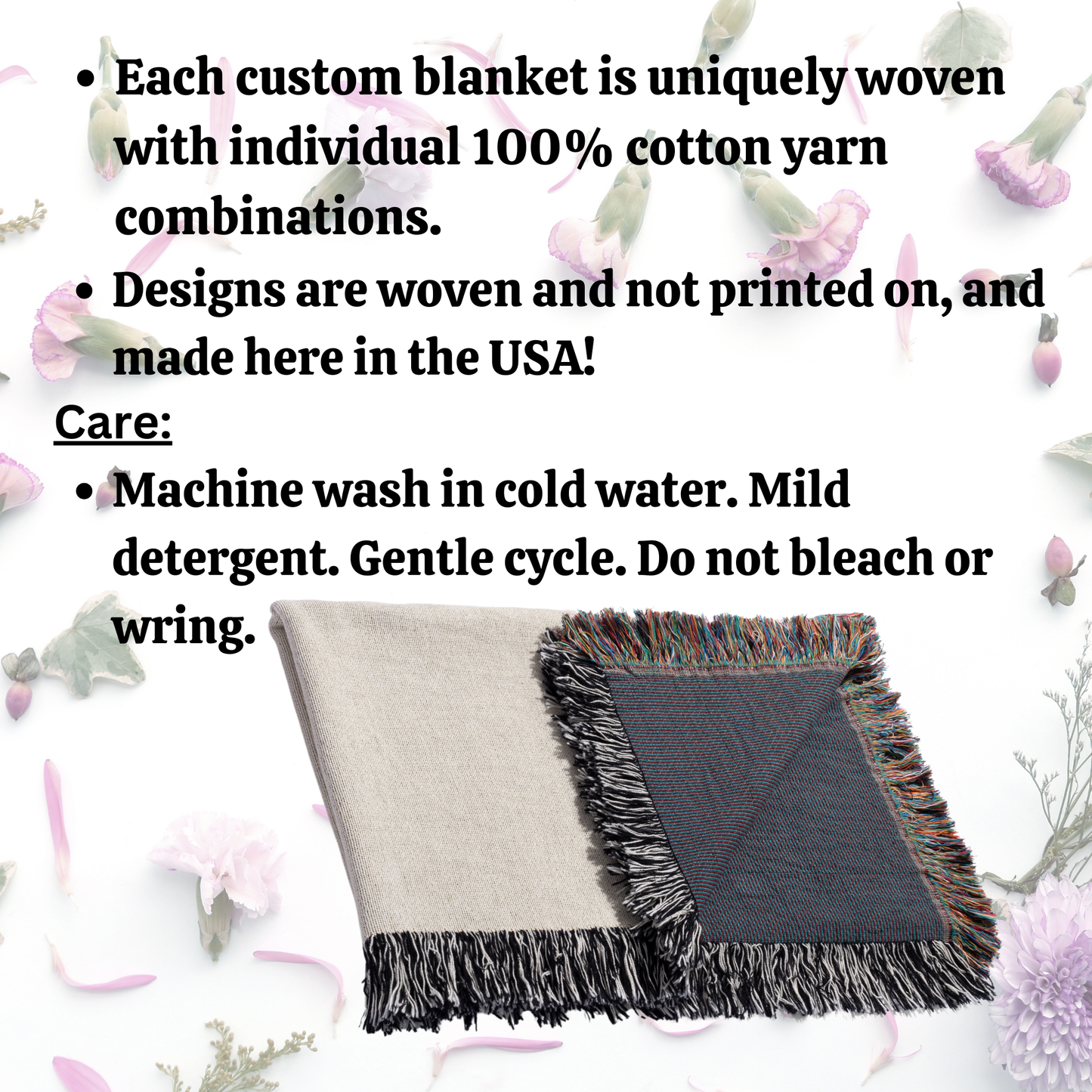 Photo Woven Throw Blanket, Picture Collage Cotton Woven Blanket, Personalized Picnic Blanket, Custom Wedding Gift, Christmas Birthday Gift