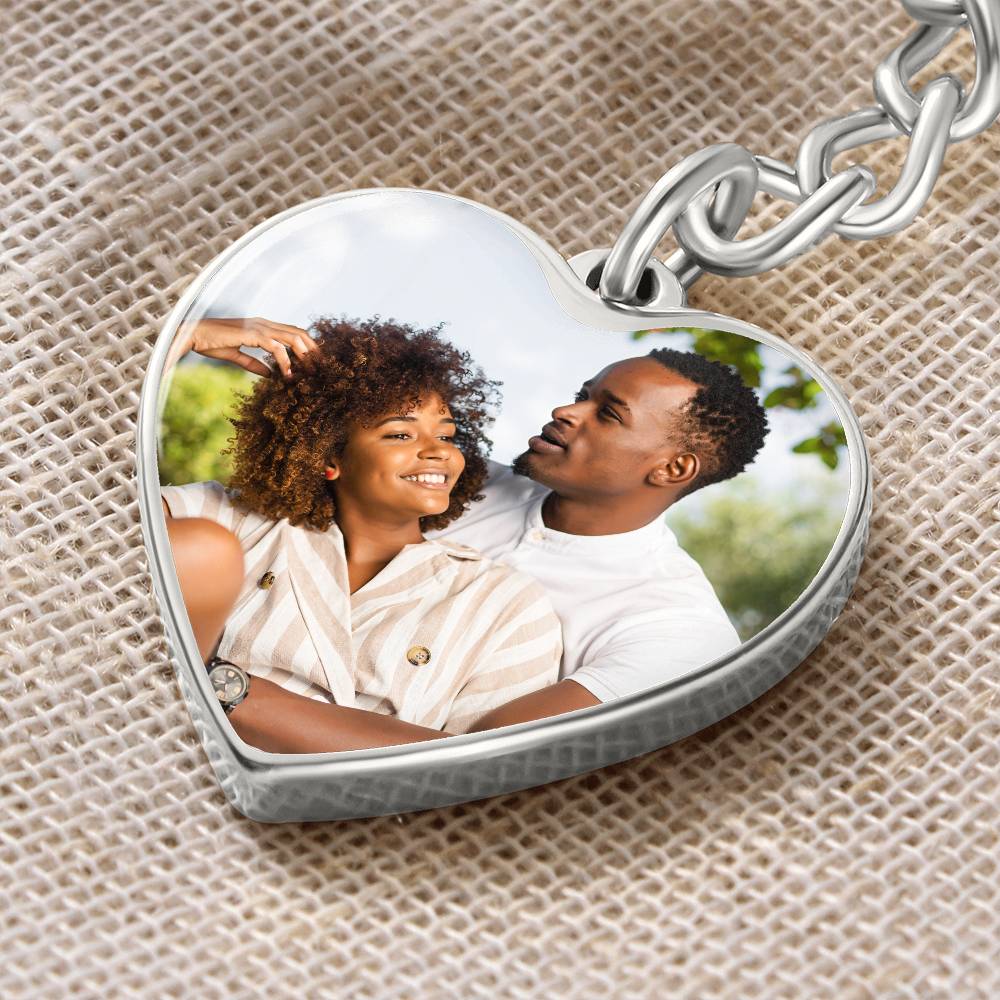 Heart Keychain custom picture