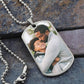 Photo Dogtag Necklace for Men, Gift for Husband, Picture Necklace Gift for Boyfriend, Anniversary  or Christmas Gift for Him