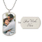 Photo Dogtag Necklace for Men, Gift for Husband, Picture Necklace Gift for Boyfriend, Anniversary  or Christmas Gift for Him