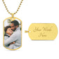 Photo Dogtag Necklace for Men, Gift for Husband, Picture Necklace Gift for Boyfriend, Anniversary  or Christmas Gift for Him