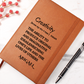 Creativity Definition Personalized Vegan Leather Journal, Custom Motivational Mentor & Coworker Gift, Positive & Eco-Friendly Unique Stationery