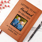 Husband Remembrance Photo Leather Journal, Husband In Heaven Gift, Loss of Husband Memorial Photo Journal, Sympathy Gift, Grief Journal Letters
