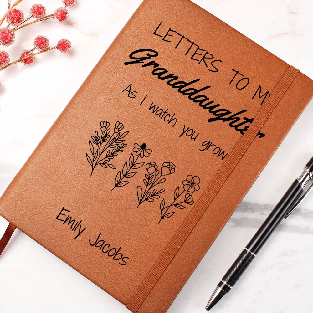 Letters To My Granddaughter Journal As I You Grow, Legacy Journal to Grandchildren, Personalized Granddaughter Journal, Birthday Gifts from Grandma