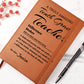 Difference Maker Journal, Tenth Grade Teacher Gift, Personalized Colleague Friend Mentor Appreciation Gift, Custom Name Leather Journal.